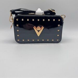 Black and Gold Studded Women's Bag